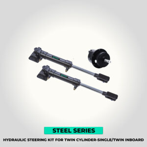 IH75DS1 | Balanced Hydraulic Steering for Twin Cylinder |Twin Inboard | STEEL SERIES