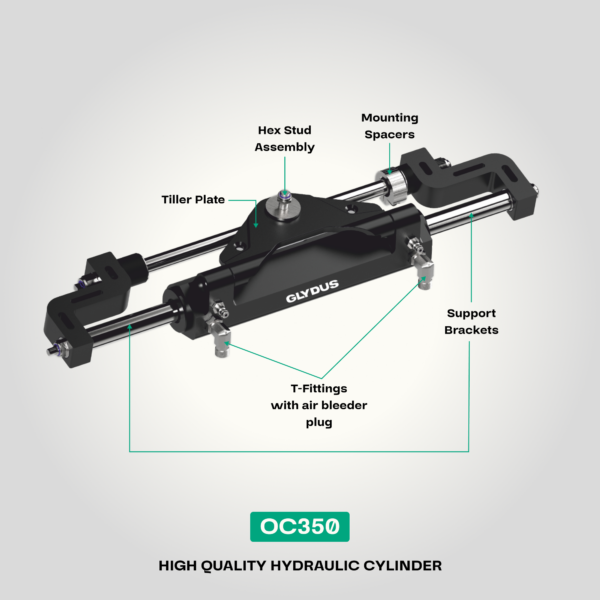 K350-1CD | Hydraulic Steering for Dual Outboard upto 350HP - Image 2