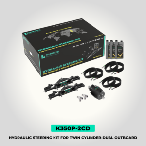 Boat Hydraulic Steering kit for Dual Outboard up to 700HP | K350P-2CD
