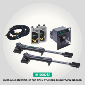 IH100DS1 | Balanced Hydraulic Steering for Twin Cylinder |Twin Inboard | STEEL SERIES
