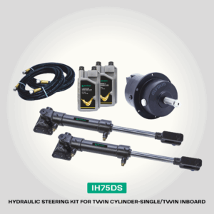 IH75DS | Balanced Hydraulic Steering for Twin Cylinder |Twin Inboard | STEEL SERIES