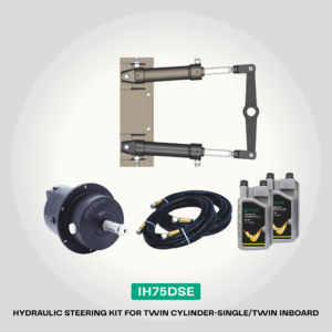 IH75DSE | Unbalanced Hydraulic Steering for Twin Cylinder | Twin Inboard | STEEL SERIES