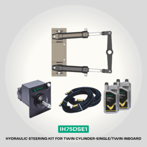 IH75DSE1 | Unbalanced Hydraulic Steering for Twin Cylinder | Twin Inboard | STEEL SERIES