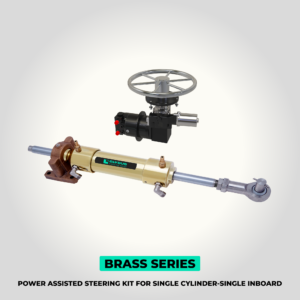 PS63B | Power-Assisted Inboard Steering System for Single Cylinder | Brass Series