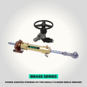 PS50B1 | Power-Assisted Inboard Steering System for single Cylinder | Brass Series