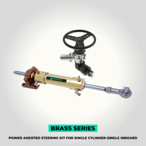 PS50B | Power-Assisted Inboard Steering System for single Cylinder | Brass Series