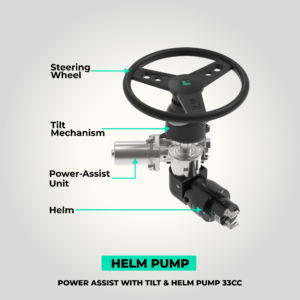 Inboard Steering system aluminium (1)
