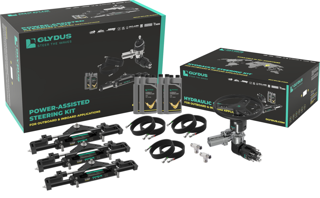 Power-Assisted steering for Outboard up to 350Hp | Glydus